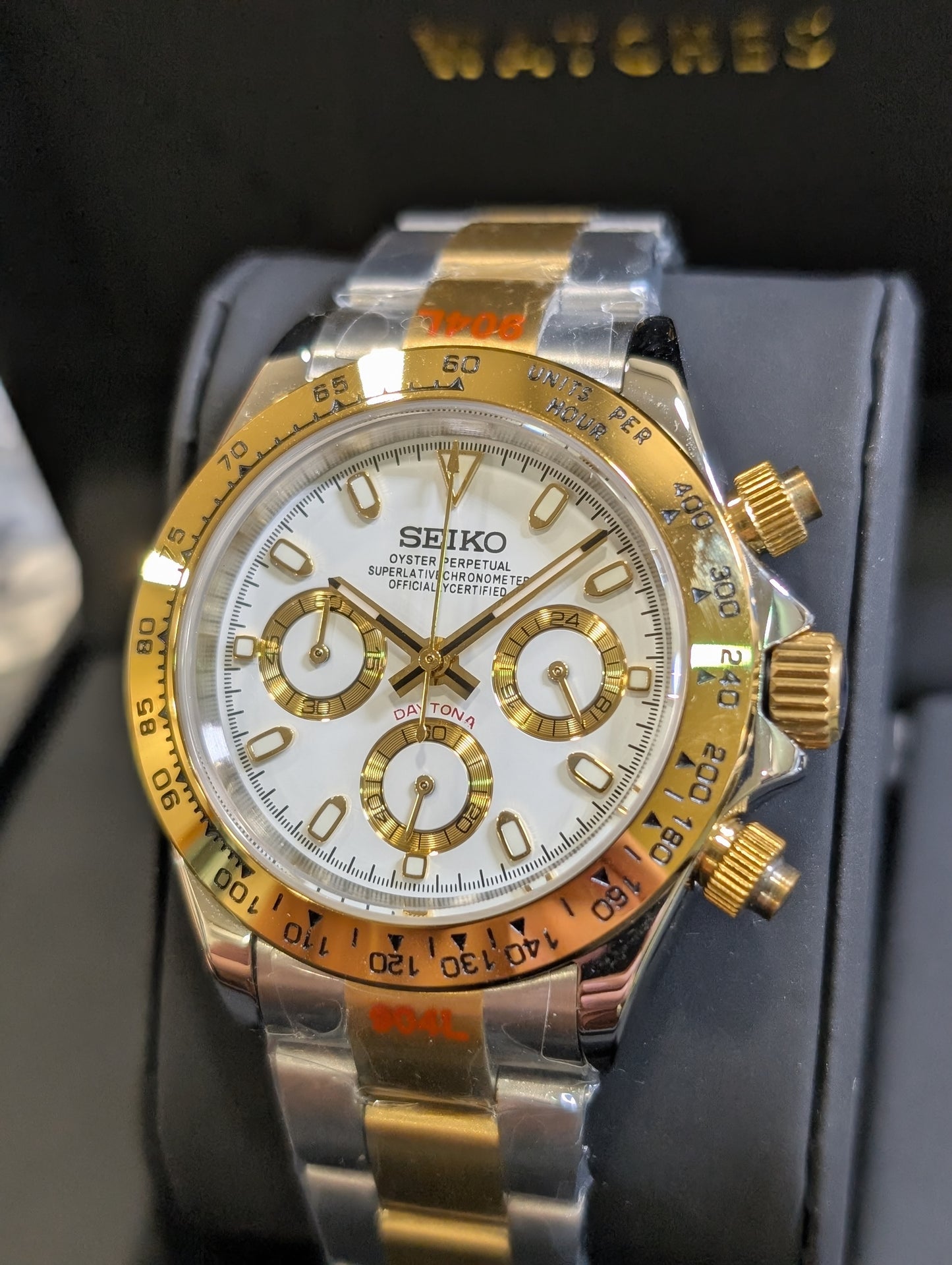 SEIKO-LEX SILVER-GOLD DAYTONA