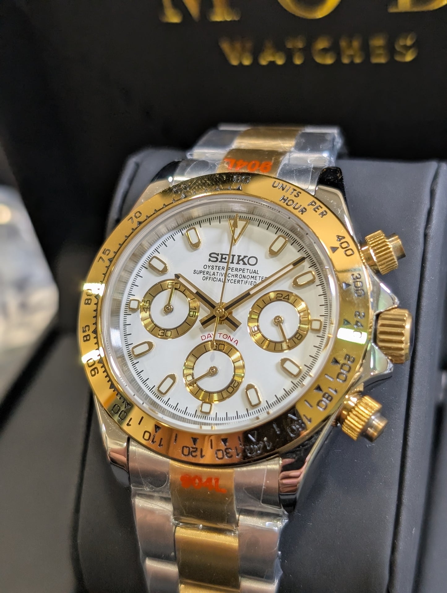 SEIKO-LEX SILVER-GOLD DAYTONA