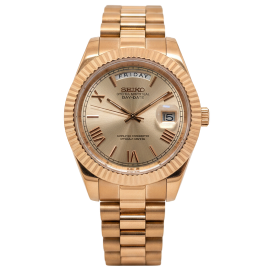 SEIKO-LEX ROSE GOLD DAY-DATE