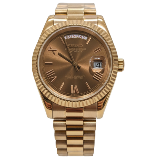 SEIKO-LEX ROSE GOLD DAY-DATE