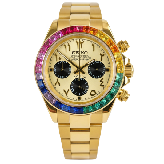 SEIKO-LEX ARABIC YELLOW GOLD DAYTONA