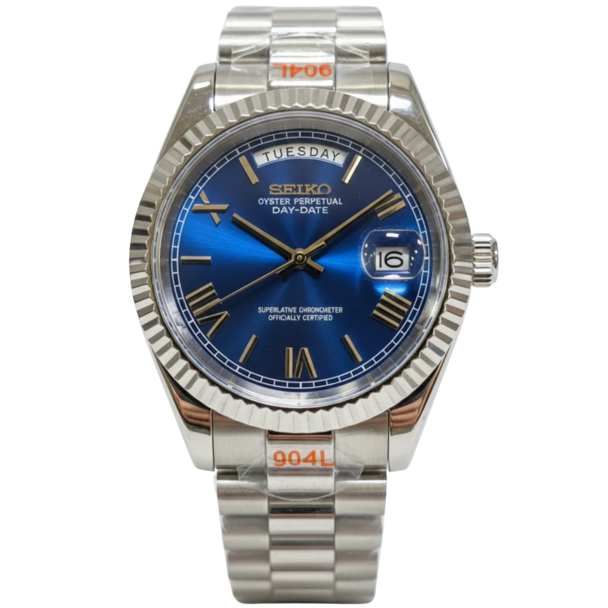 SEIKO-LEX BLUE ROMAN DAY-DATE