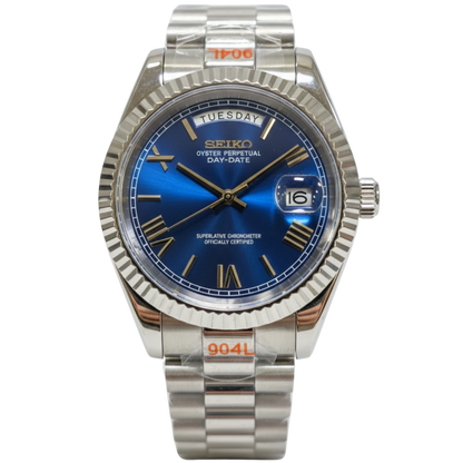 SEIKO-LEX BLUE ROMAN DAY-DATE