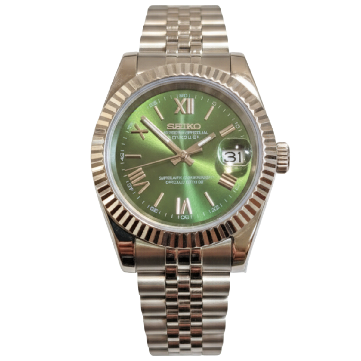 SEIKO-LEX OLIVE DIAMOND SILVER DJ