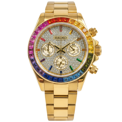 SEIKO-LEX ICED OUT ROSE GOLD DAYTONA