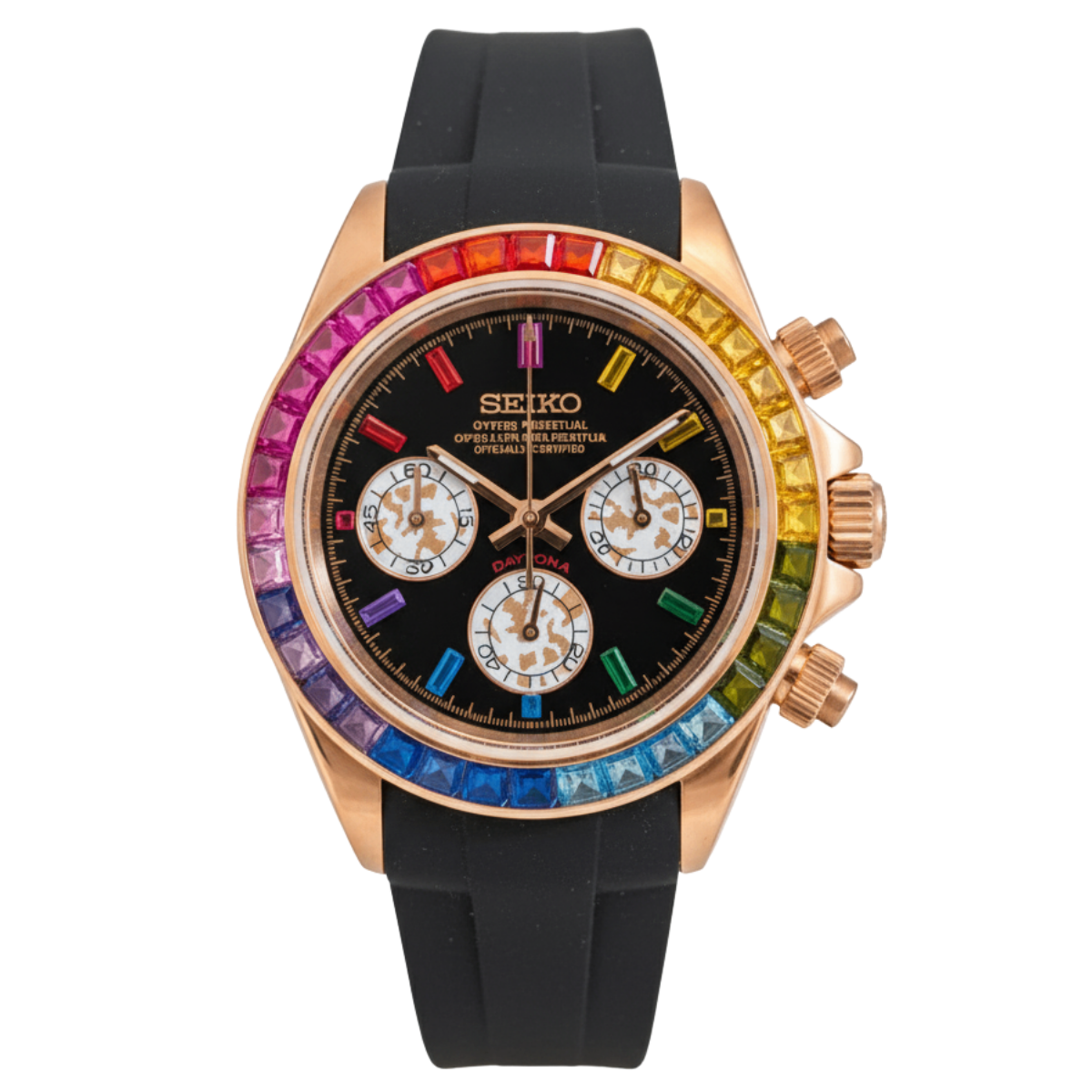SEIKO-LEX RAINBOW ROSE GOLD DAYTONA