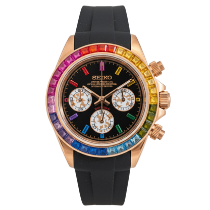 SEIKO-LEX RAINBOW ROSE GOLD DAYTONA