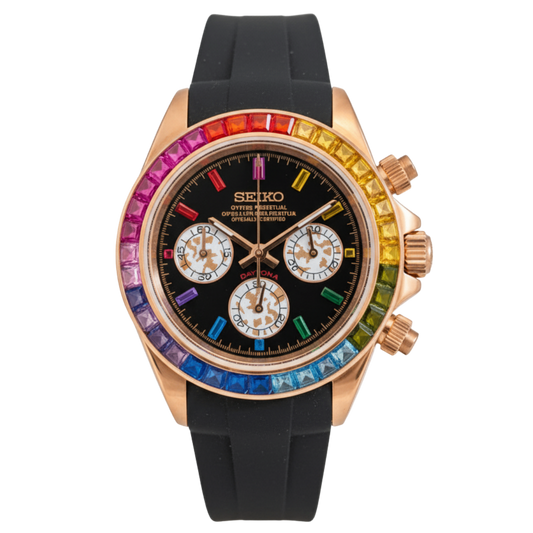 SEIKO-LEX RAINBOW ROSE GOLD DAYTONA