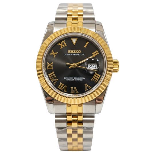SEIKO-LEX TWO-TONE YELLOW GOLD ROMAN DJ WMNS (31MM)