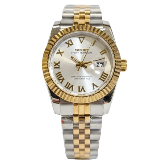 SEIKO-LEX TWO-TONE YELLOW GOLD ROMAN DJ WMNS (31MM)