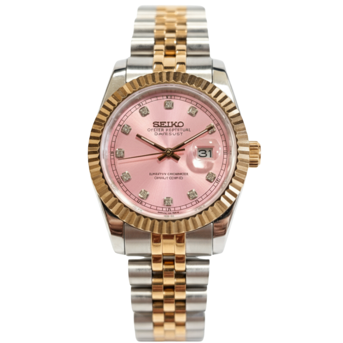 SEIKO-LEX PINK DIAMOND ROSE GOLD DJ (TWO TONE)
