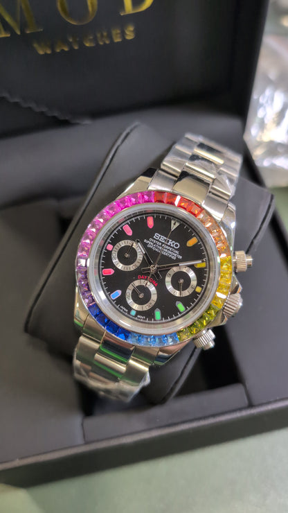SEIKO-LEX SILVER RAINBOW DAYTONA