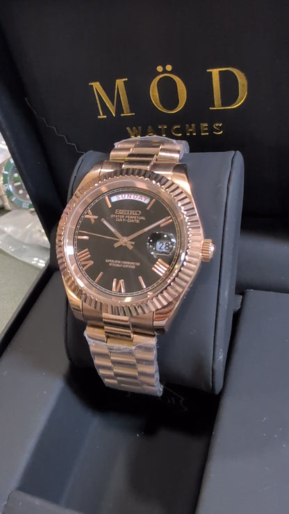 SEIKO-LEX ROSE GOLD DAY-DATE