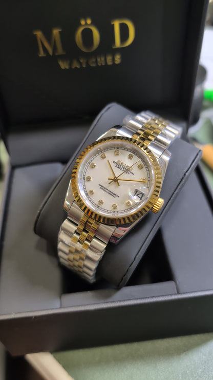 SEIKO-LEX PEARL DIAMOND YELLOW GOLD DJ (TWO TONE)
