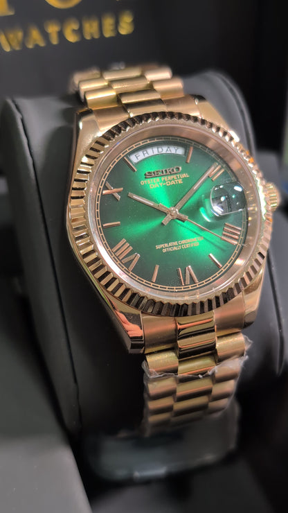 SEIKO-LEX ROSE GOLD DAY-DATE