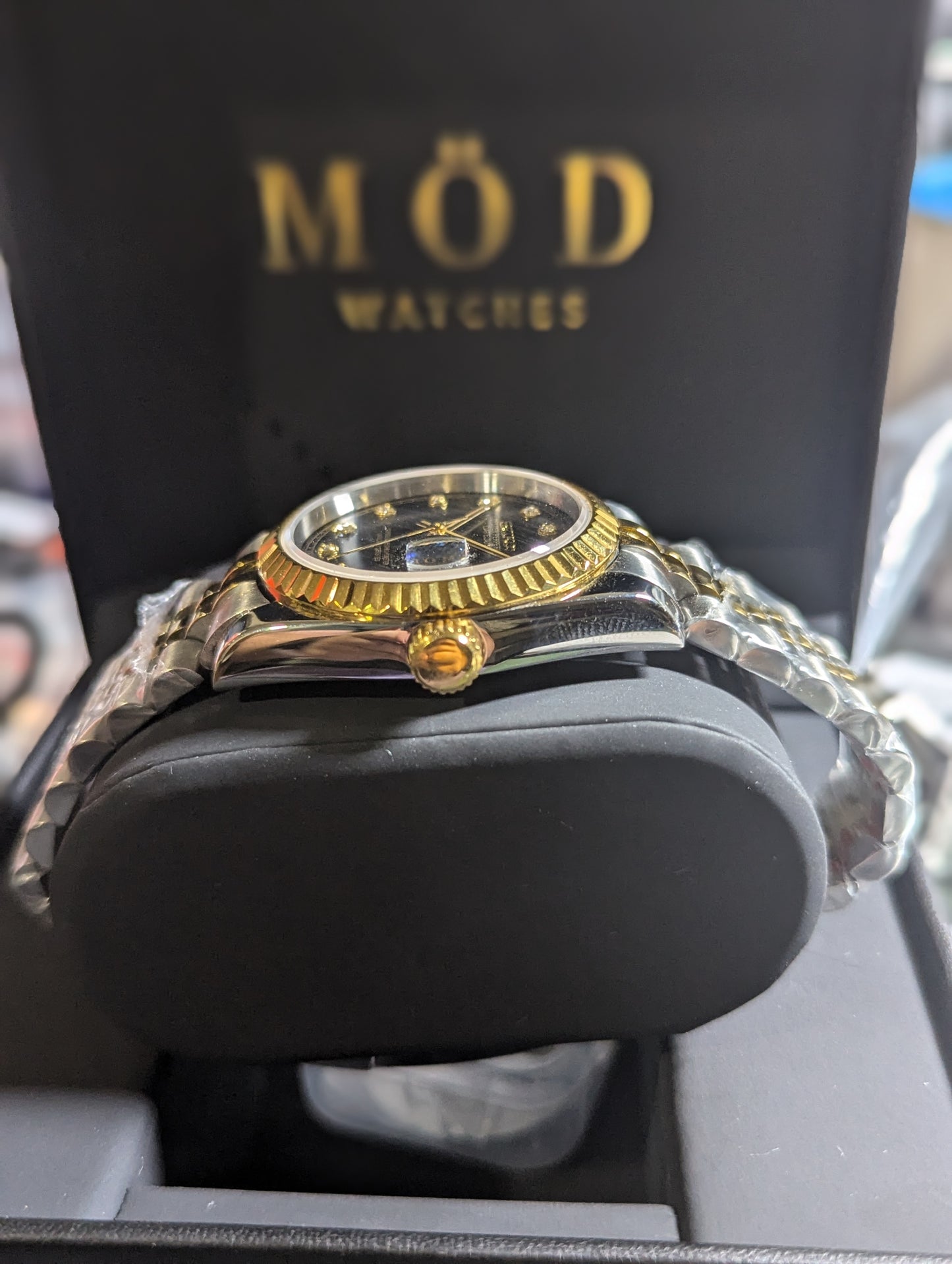 SEIKO-LEX BLACK DIAMOND YELLOW GOLD DJ (TWO TONE)