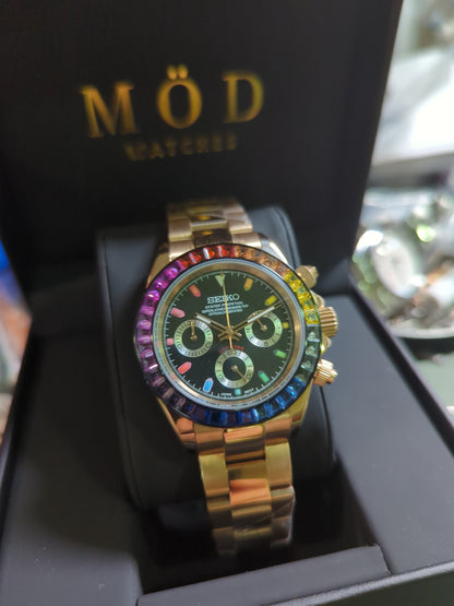 SEIKO-LEX ROSE GOLD RAINBOW DAYTONA