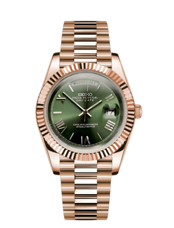 SEIKO-LEX ROSE GOLD DAY-DATE