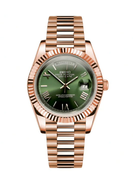 SEIKO-LEX ROSE GOLD DAY-DATE