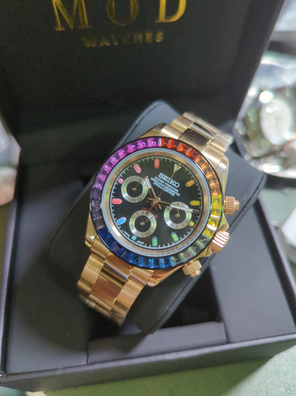 SEIKO-LEX ROSE GOLD RAINBOW DAYTONA