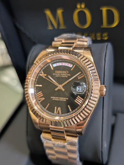 SEIKO-LEX ROSE GOLD DAY-DATE