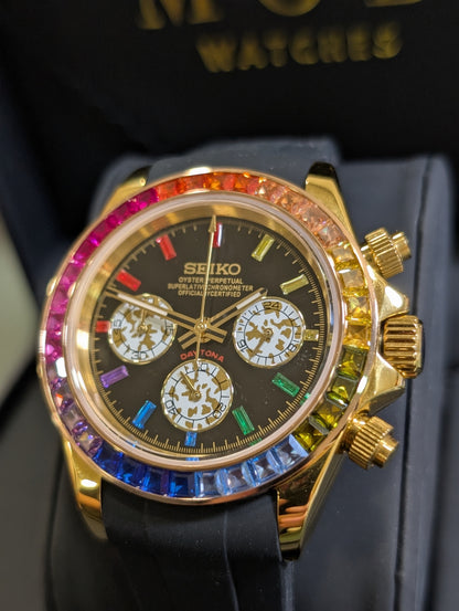 SEIKO-LEX RAINBOW YELLOW GOLD DAYTONA