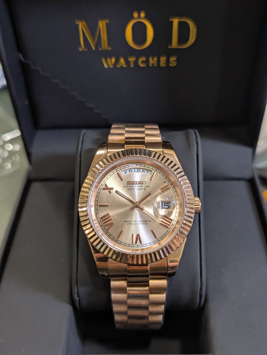 SEIKO-LEX ROSE GOLD DAY-DATE