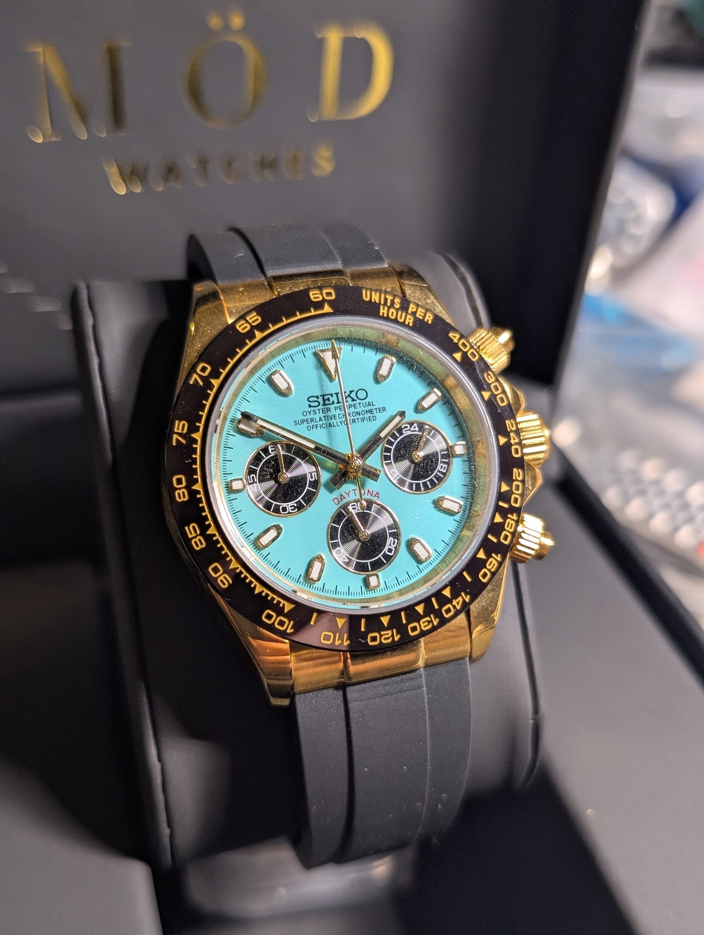 SEIKO-LEX YELLOW GOLD TIFFANY DAYTONA