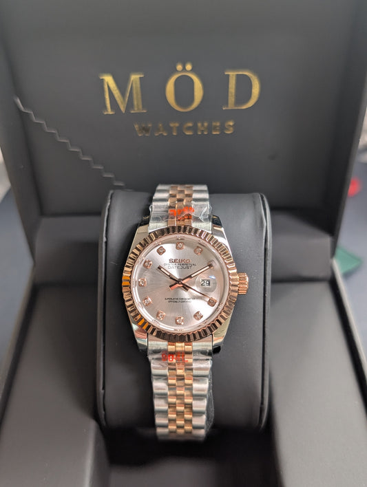SEIKO-LEX TWO-TONE ROSE GOLD SILVER DIA DJ WMNS (31MM)