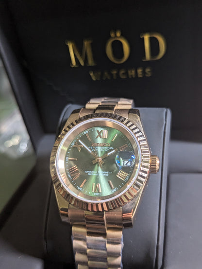 SEIKO-LEX ROSE GOLD PRESIDENT DJ OLIVE (39MM)