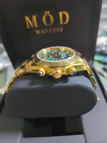 SEIKO-LEX GOLD DAYTONA GREEN