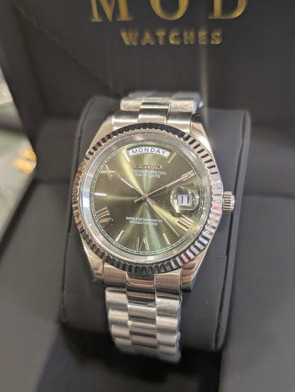 SEIKO-LEX MINT GREEN DAY-DATE