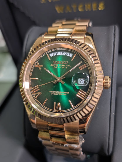 SEIKO-LEX ROSE GOLD DAY-DATE