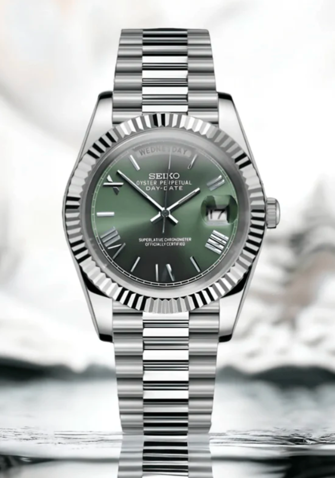 SEIKO-LEX MINT GREEN DAY-DATE