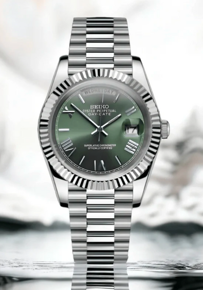 SEIKO-LEX MINT GREEN DAY-DATE