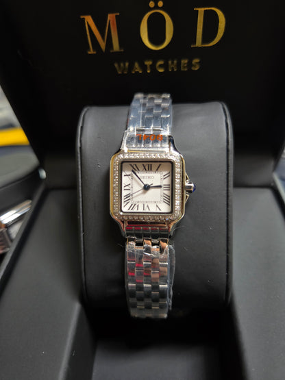 PANTHER SILVER SMALL DIAMONDS