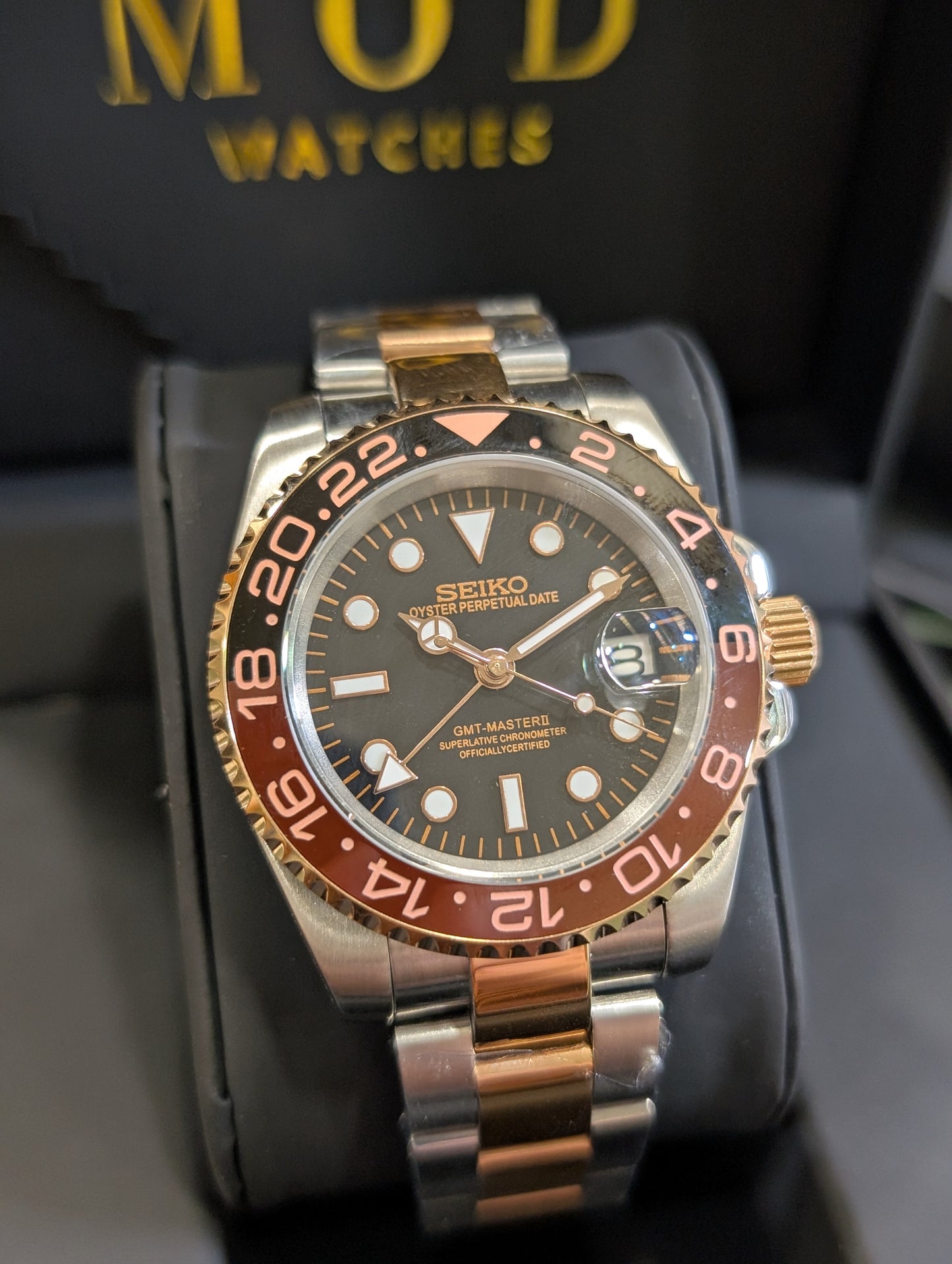 SEIKO-LEX ROOTBEER OYSTER GMT