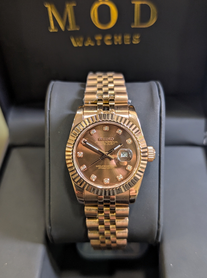 SEIKO-LEX ROSE GOLD CHOCOLATE DIA DJ WMNS (31MM)
