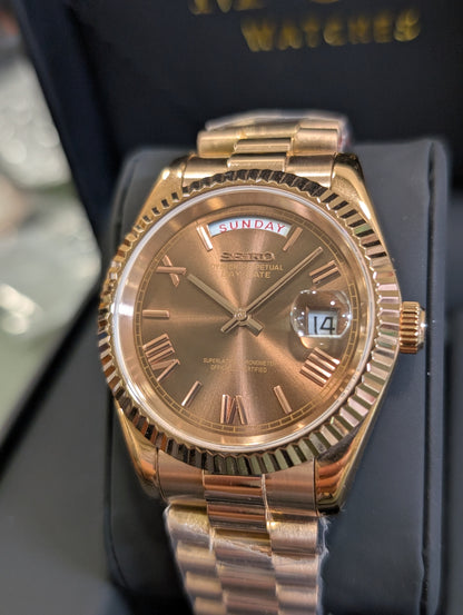SEIKO-LEX ROSE GOLD DAY-DATE