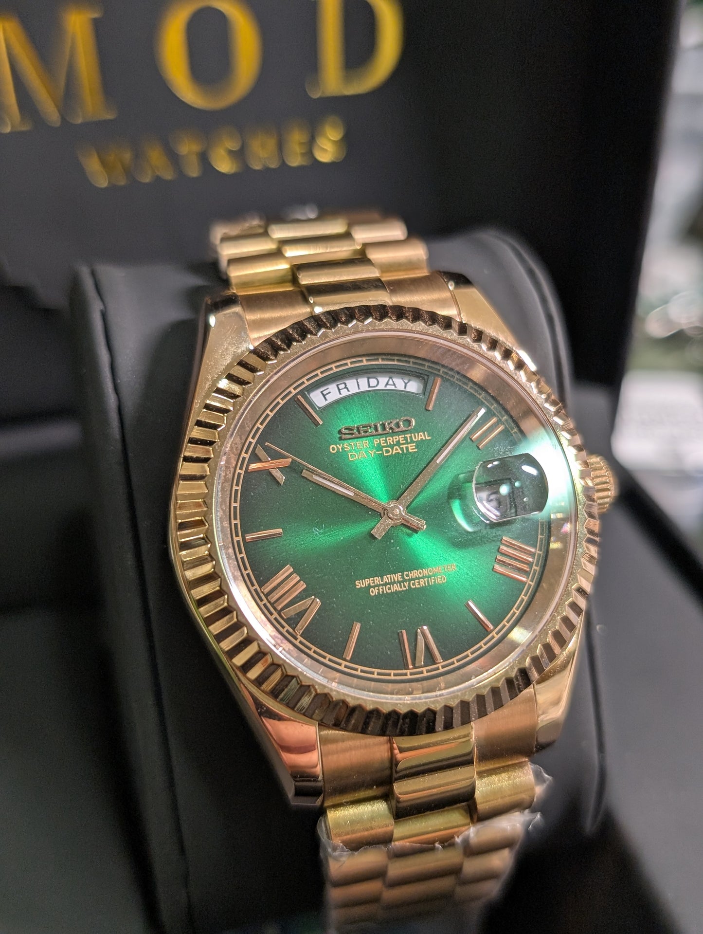 SEIKO-LEX ROSE GOLD DAY-DATE