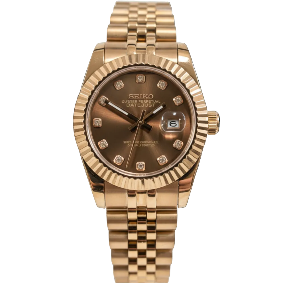 SEIKO-LEX ROSE GOLD CHOCOLATE DIA DJ WMNS (31MM)