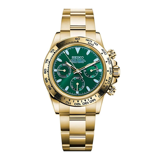SEIKO-LEX GOLD DAYTONA GREEN