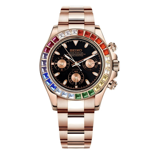 SEIKO-LEX ROSE GOLD RAINBOW DAYTONA